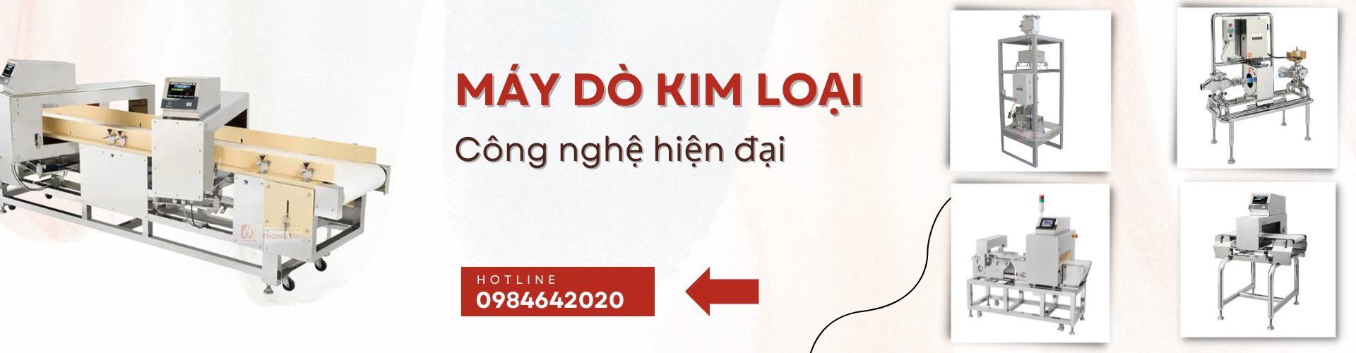 Banner máy dò kim loại