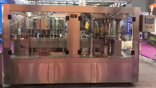 Máy chiết rót ghép mí cho sản phẩm nóng không gas 18 đầu chiết