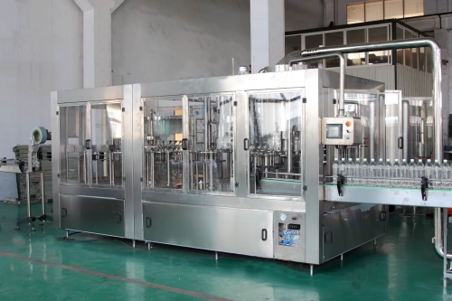 Máy rửa/chiết rót/đóng nắp nước trái cây có cái đóng chai PET